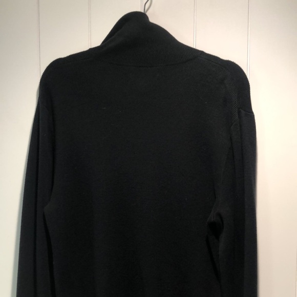 Mens Calibrate black ribbed cotton modal zip front sweater M - Picture 5 of 7